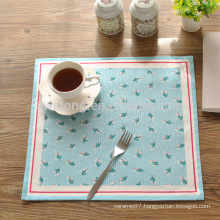 square polka dot knit cotton linen table mat elegance dinner mat